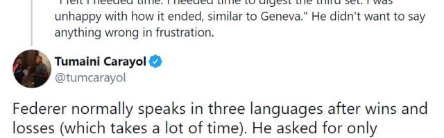 九游体育官网-费德勒赛后两个半小时才开发布会  罕见仅限英语